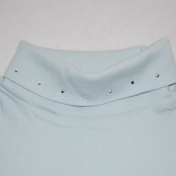 Gymboree Girls Size M (8), Dusty Light Blue Cotton Turtleneck - Picture 8 of 8